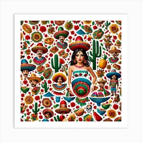 Mexican Woman 11 Art Print