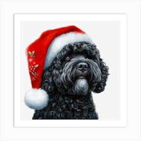 Santa Poodle Affiche