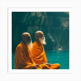 Meditation Monks Art Print