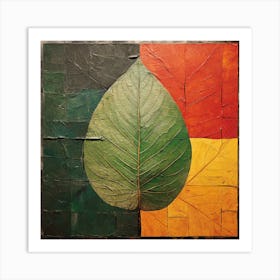 Abstract leaf Art Print