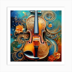 Violin Painting 1 Art Print