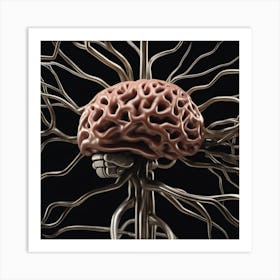 Brain With Wires 14 Art Print