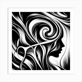 Woman'S Face 2 Art Print