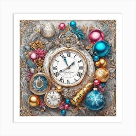 Clock Ornaments Art Print