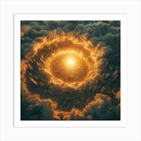 City In The Clouds Art Print