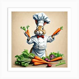 Chef Bunny 13 Art Print