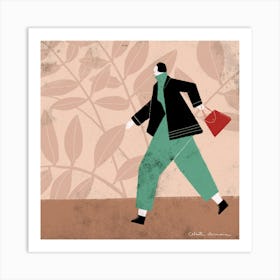 Woman Walking Art Print