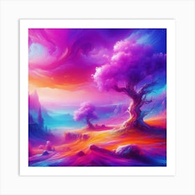 Psychedelic Landscape 9 Art Print