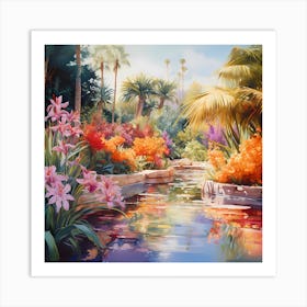 Garden of Whispers: Sensual Watercolour Dreams Art Print