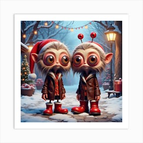 Christmas Elves 12 Art Print