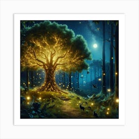 Firefly Forest Art Print