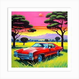 'The Red Car' Art Print