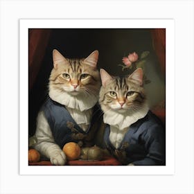 Two Cats Art Print