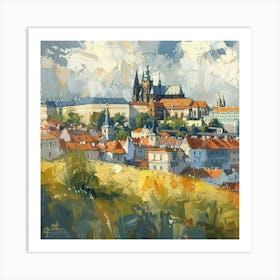 A Prague Castle Oil Painting Illustration 1720468470 4 Art Print