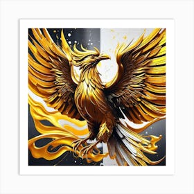 Golden Phoenix 8 Art Print