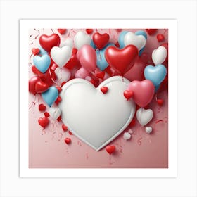 Heart Love Balloons 4 Art Print