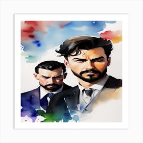 Two Men In Suits Art Print