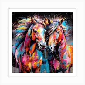 Two Horses Art Print