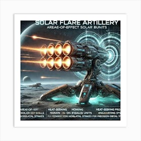 Solar Flare Artillery 1024x1024 Art Print