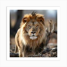 Lion In The Wild Art Print