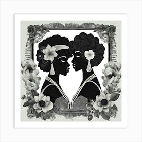 Two Black Women Art Print