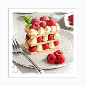 Mille-feuille Art Print