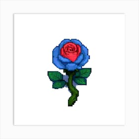 Pixel Rose 7 Art Print