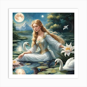 Swan Lake Art Print