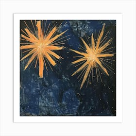 Two Starbursts Art Print