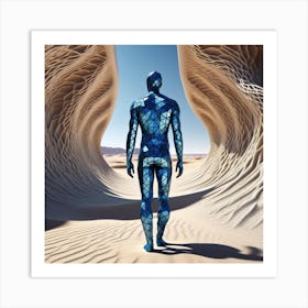 Man In The Desert 221 Art Print