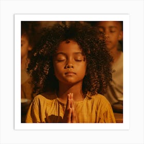 Young Girl Praying Art Print