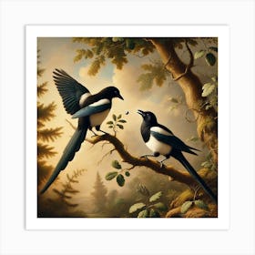 Magpies Art Print