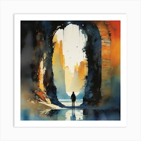 Man In A Tunnel Art Print