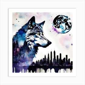 Wolf In The City Art Print