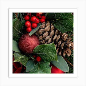 Christmas Wreath 2 Art Print