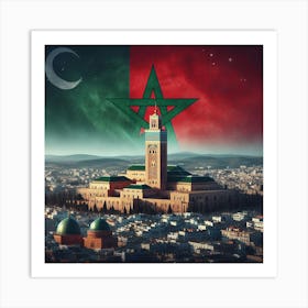 Flag Of Morrocco Art Print