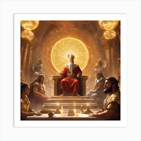 A King on a Throne Art Print