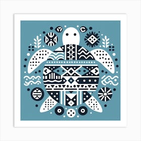 Scandinavian style, Turtle 1 Art Print