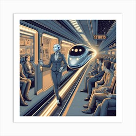 Futuristic Train 12 Art Print