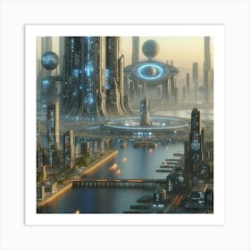 Futuristic City 13 Art Print