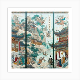 Chinese Mural 3 Art Print