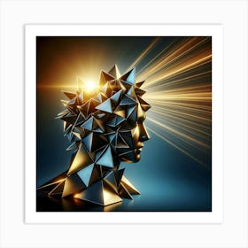 Abstract Head Of A Man Art Print