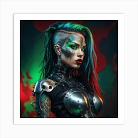 cyborg Girl Art Print