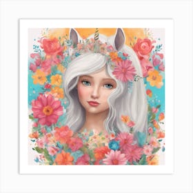 Unicorn Girl Art Print