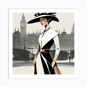 English lady in London 3 Art Print