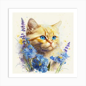 Traditional Pretty Kitty Art Print