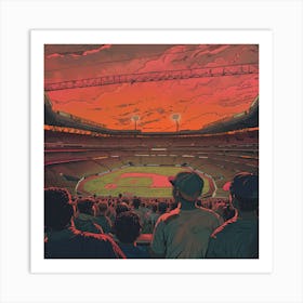 A Stadium Crowd Lofi Illustration 1718674841 1 Art Print