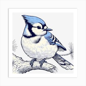 Bluejay ~Reimagined 10 Art Print