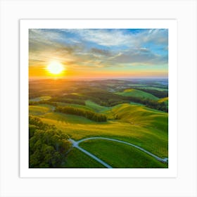 Sunset In The Hills Art Print