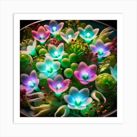 A Close Up Of Toxic Bloom Salad, A Vibrant Salad Art Print